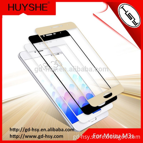 HUYSHE 2.5D full cover tempered glass screen protector for Meizu M3s